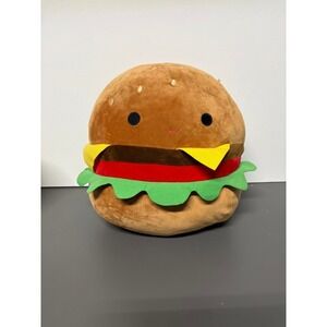 Squishmallows Hamburger Plush Pillow Toy Cute Stuffed Animal Kids Gift 12"